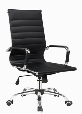 Chaise moderne de bureau de cuir de Brown de concepteur, haute chaise réglable de bureau arrière