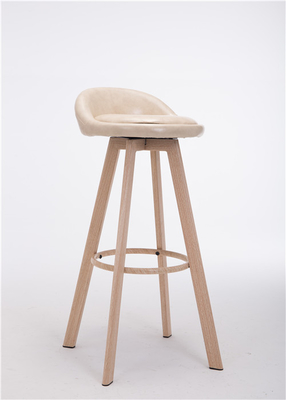 Unité centrale de chaise de visiteur de jambe en bois antique et tabouret de bar empilables 13kgs de tissu